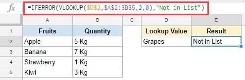 Hướng dẫn cách sử dụng hàm IFERROR trong Google Sheets